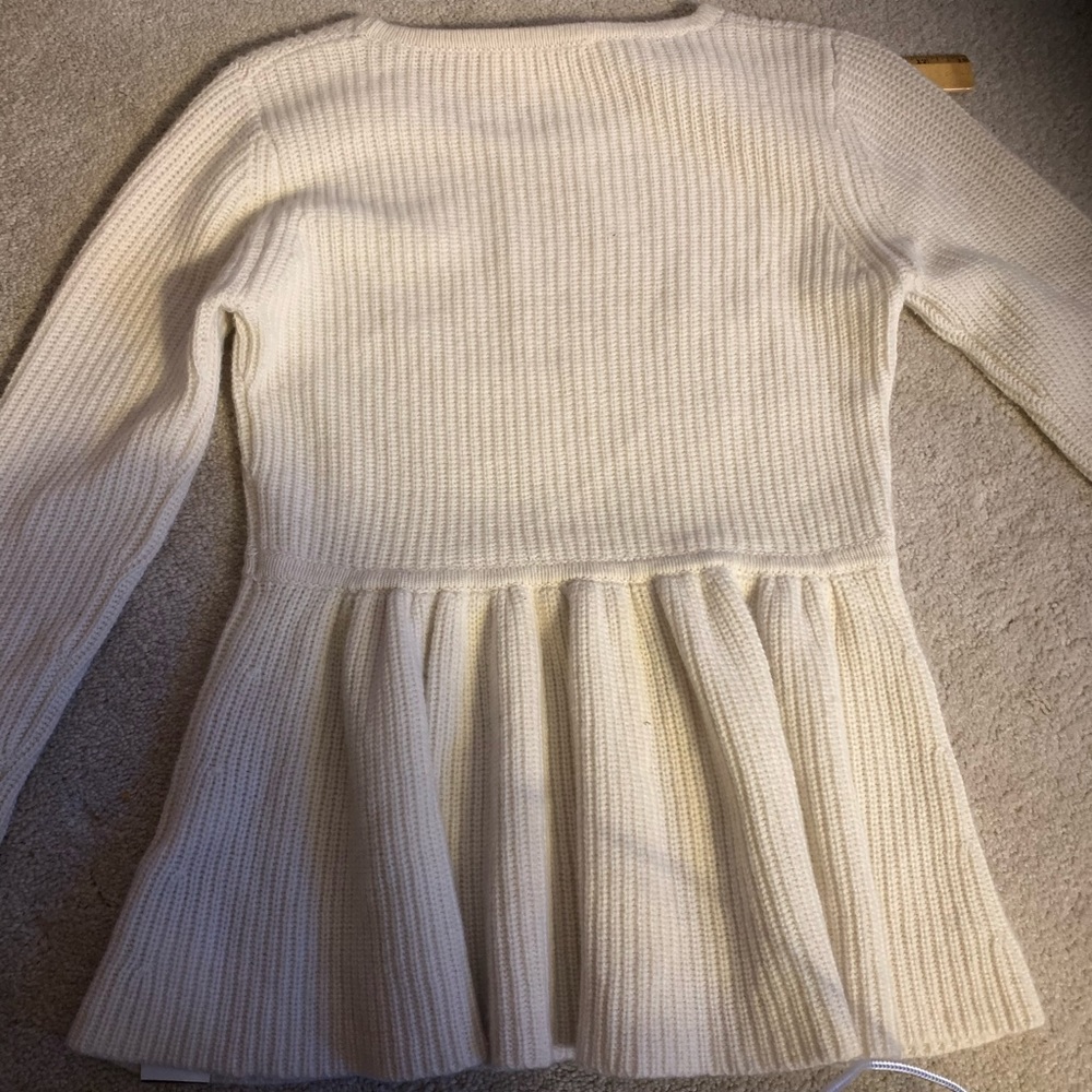 NWT Co XS 100% Cashmere Peplum Sweater, super soft